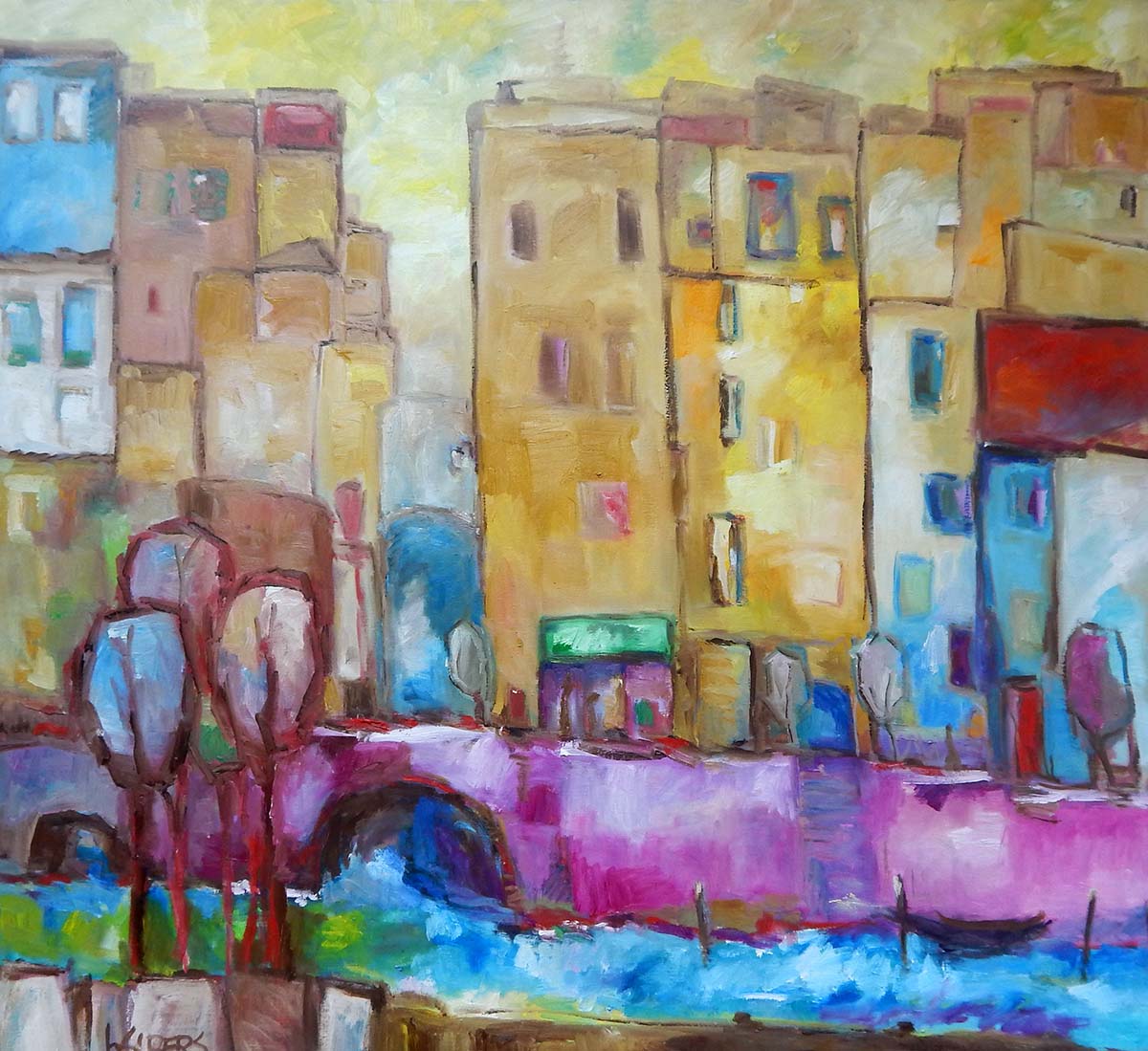 denkend aaan Venetie 100x110 cm.kl